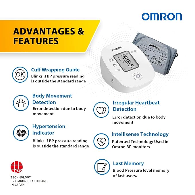 Omron HEM 7121J Fully Automatic Digital Arm Blood Pressure Monitor
