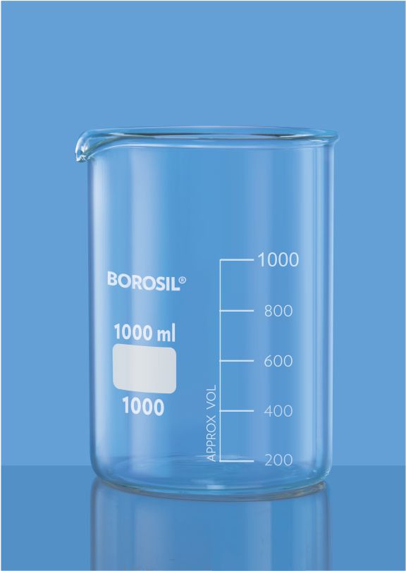 BOROSIL Low Form Beaker With Spout