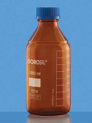 Borosil - REAGENT BOTTLES
Narrow Mouth With Screw Cap, Amber