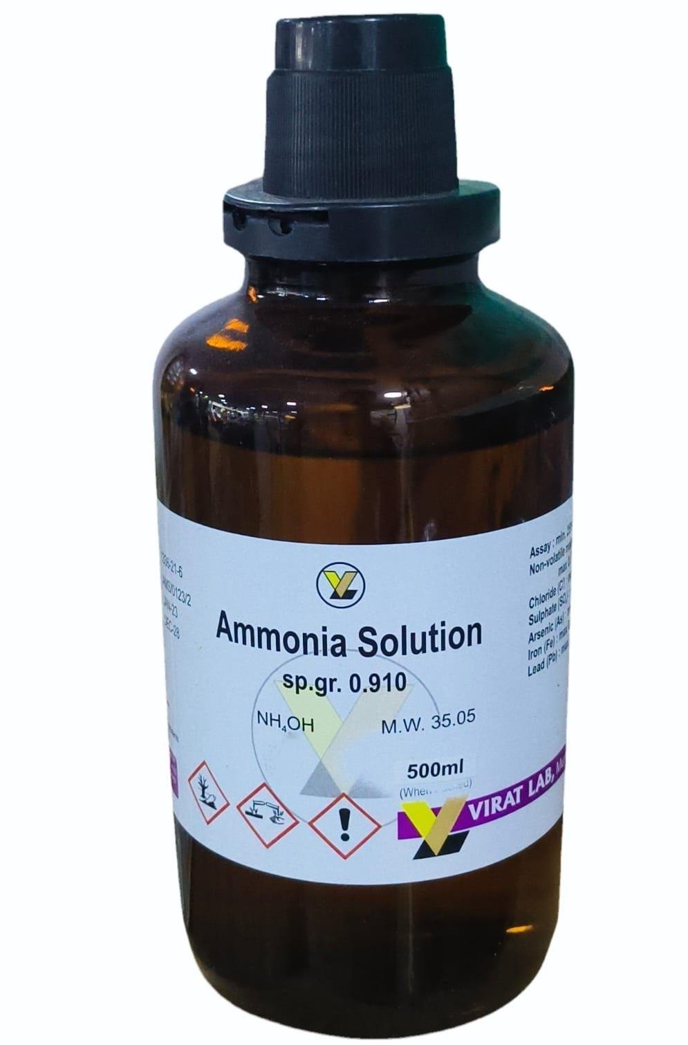AMMONIA SOLUTION 25% | (Ammonium hydroxide 25%) | NH4OH  M.W. 35.05, Liquid, d. 0.90 | UN 2672 8/PG III