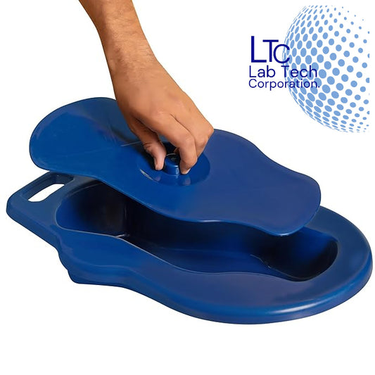 Bed Pan - Unisex Bedpan with Lid for Bedridden Patients