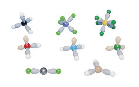 MOLECULAR MODEL SET - SHAPES OF MOLECULES - 8 MODEL KIT