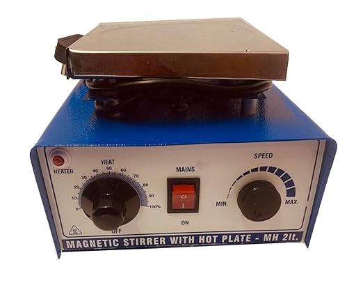 MAGNETIC STIRRER WITH HOT PLATE 2 LTR CAPACITY MED WORLD