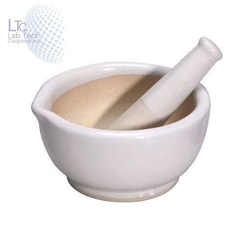 Porcelain Pestle and Mortar/Kharal/Amam Dasta/Okhli Set for Grinding Small Spices and Medicines