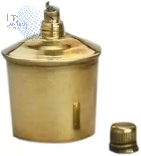 Spirit Lamp Brass Pack Of 1 Piece for Laboratory Use in School-College or Dentistry Non-Rusting With Wick or Common General Purpose use as Fire Source