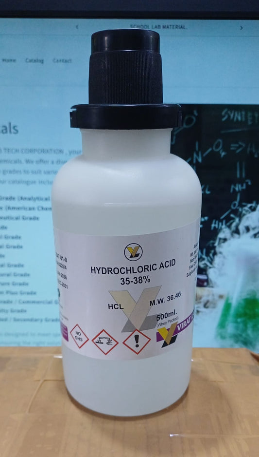 HYDROCHLORIC ACID LR GRADE 38% 500ML