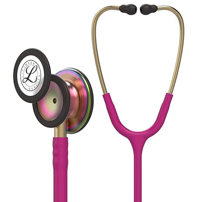 Littmann® Classic III™ Stethoscope, 5806, Rainbow-Finish, Raspberry Tube, 27 in, 3 Each/Case